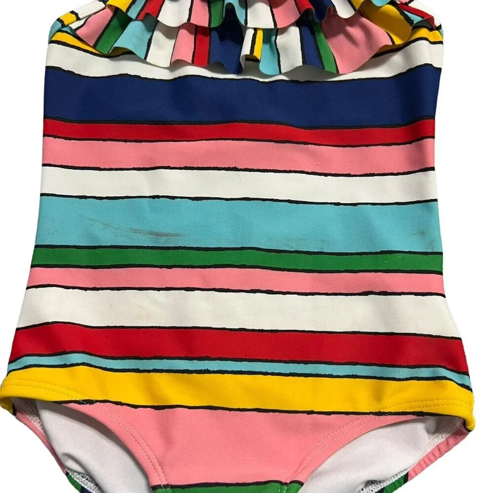 Hanna Andersson Sz 90 (3) Colorful Striped Swim Bathing Suit